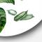 Designart - Purple Sesame Flowers WIth Green Leaves - Traditional Metal Circle Wall Art